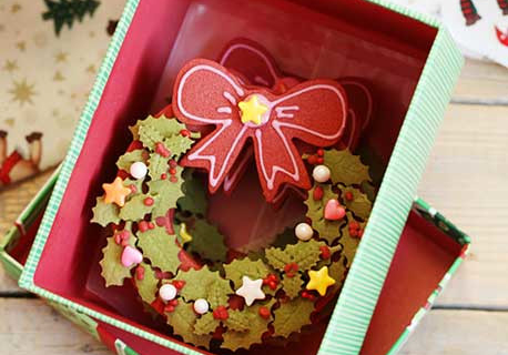 创意十足的圣诞花环饼干