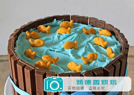 奇巧鱼池蛋糕的制作方法