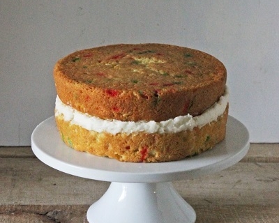 如何制作可爱小金鱼池塘蛋糕