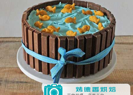 奇巧鱼池蛋糕的制作方法