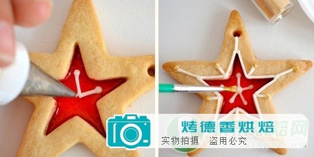 如何制作圣诞彩色玻璃曲奇