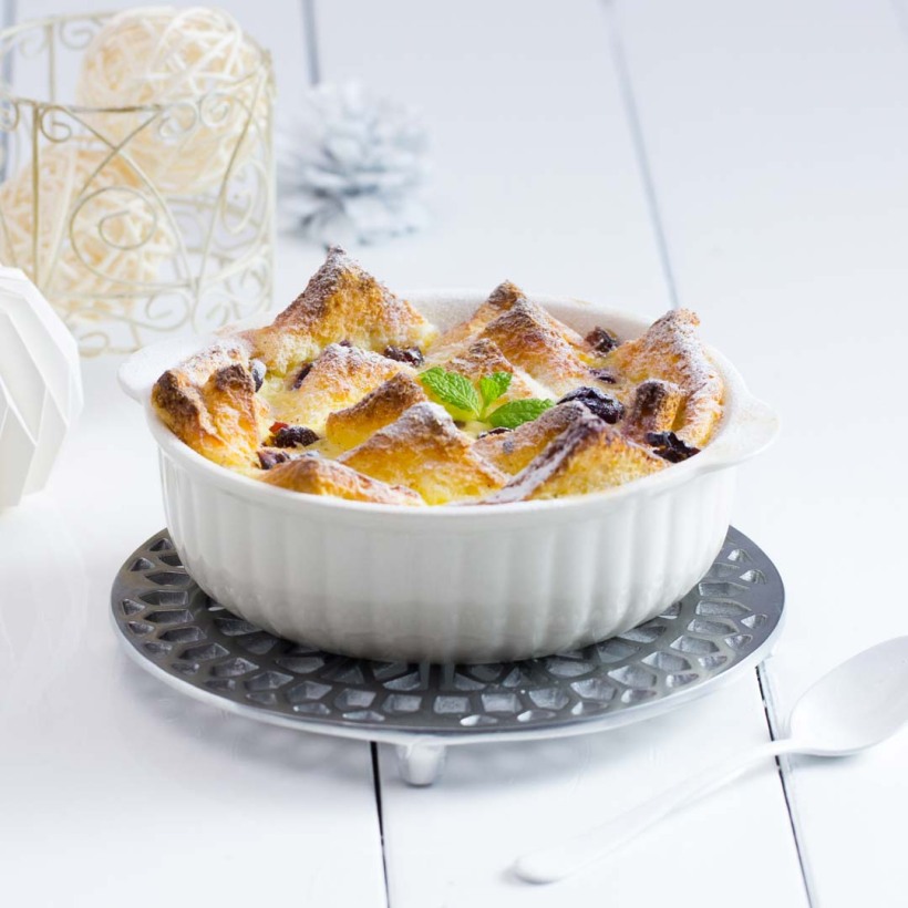 烘焙食谱-蔓越莓面包布丁制作食谱