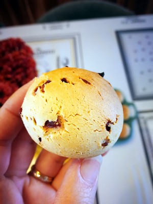 电烤箱烘焙食谱-蔓越莓恐龙蛋(麻薯面包)