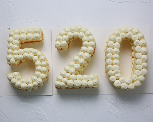 数字蛋糕（戚风版）制作方法