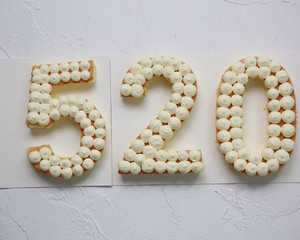 数字蛋糕（戚风版）制作方法