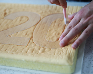 数字蛋糕（戚风版）制作方法