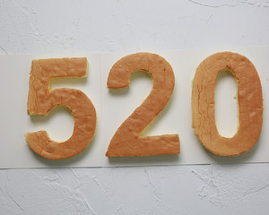 数字蛋糕（戚风版）制作方法