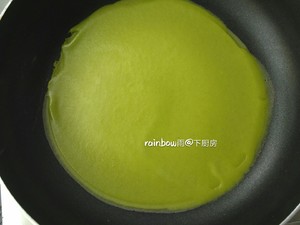 菠菜毛巾卷一春之网红制作方法