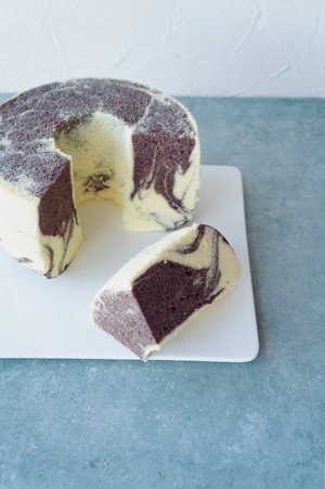 黑米粉大理石蒸蛋糕（超详尽）