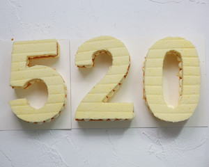 数字蛋糕（戚风版）制作方法