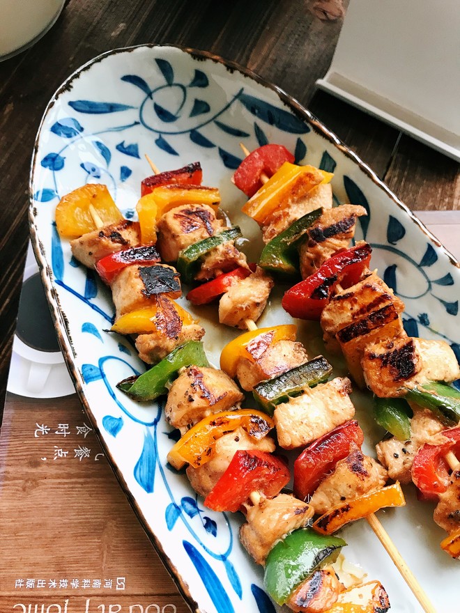 彩椒鸡肉串制作方法