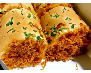 松软香葱肉松蛋糕制作方法