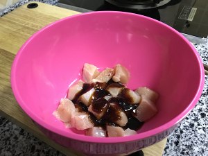 彩椒鸡肉串制作方法