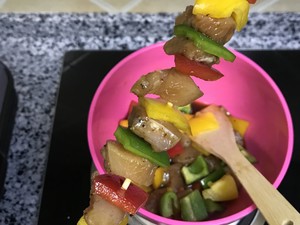 彩椒鸡肉串制作方法