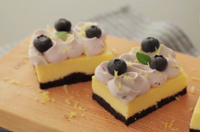 蓝莓柠檬芝士蛋糕 制作方法