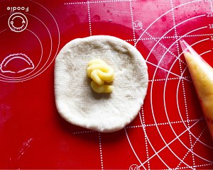 椰浆卡仕达馅小面包  制作方法