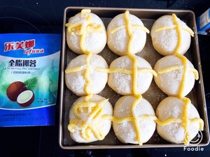 椰浆卡仕达馅小面包  制作方法