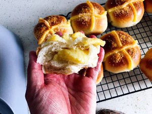 椰浆卡仕达馅小面包  制作方法