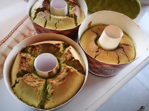 抹茶红豆戚风蛋糕  制作方法