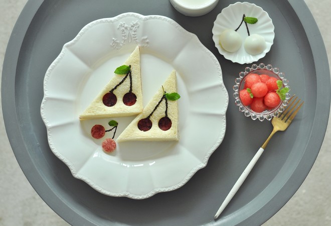 樱桃 吐司  制作方法