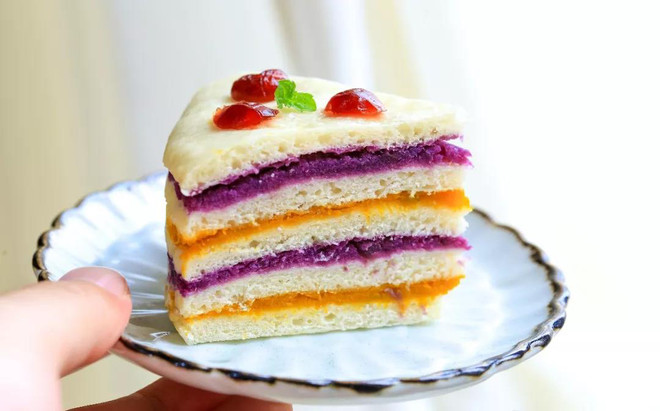 三色千层糕 宝宝辅食食谱 制作方法