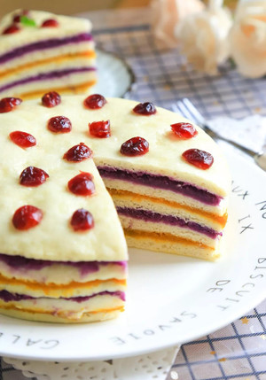 三色千层糕 宝宝辅食食谱 制作方法