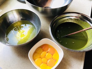 抹茶红豆戚风蛋糕  制作方法