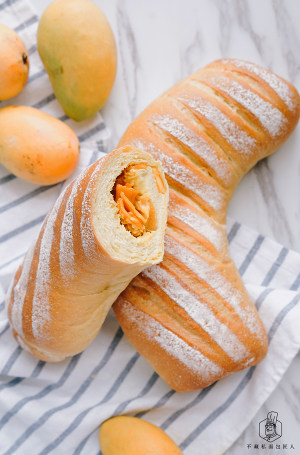 芒果季力荐——夏芒面包 制作方法