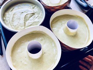 抹茶红豆戚风蛋糕  制作方法