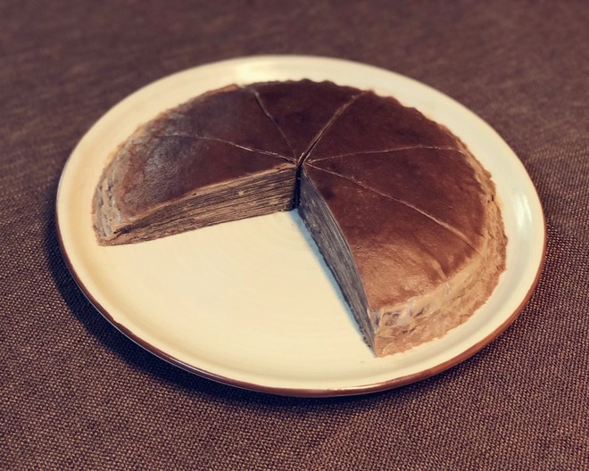 8寸巧克力千层蛋糕 制作方法