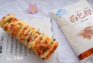 香葱肉松面包条 制作方法