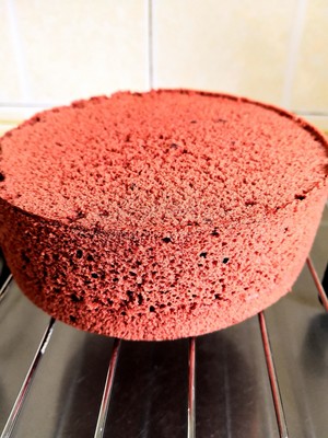 六寸红丝绒戚风蛋糕