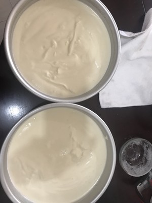 十寸后蛋法的戚风蛋糕