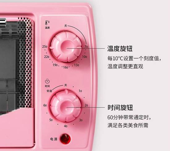 长帝迷你电烤箱-tb101，小可爱粉色电烤箱考虑下？