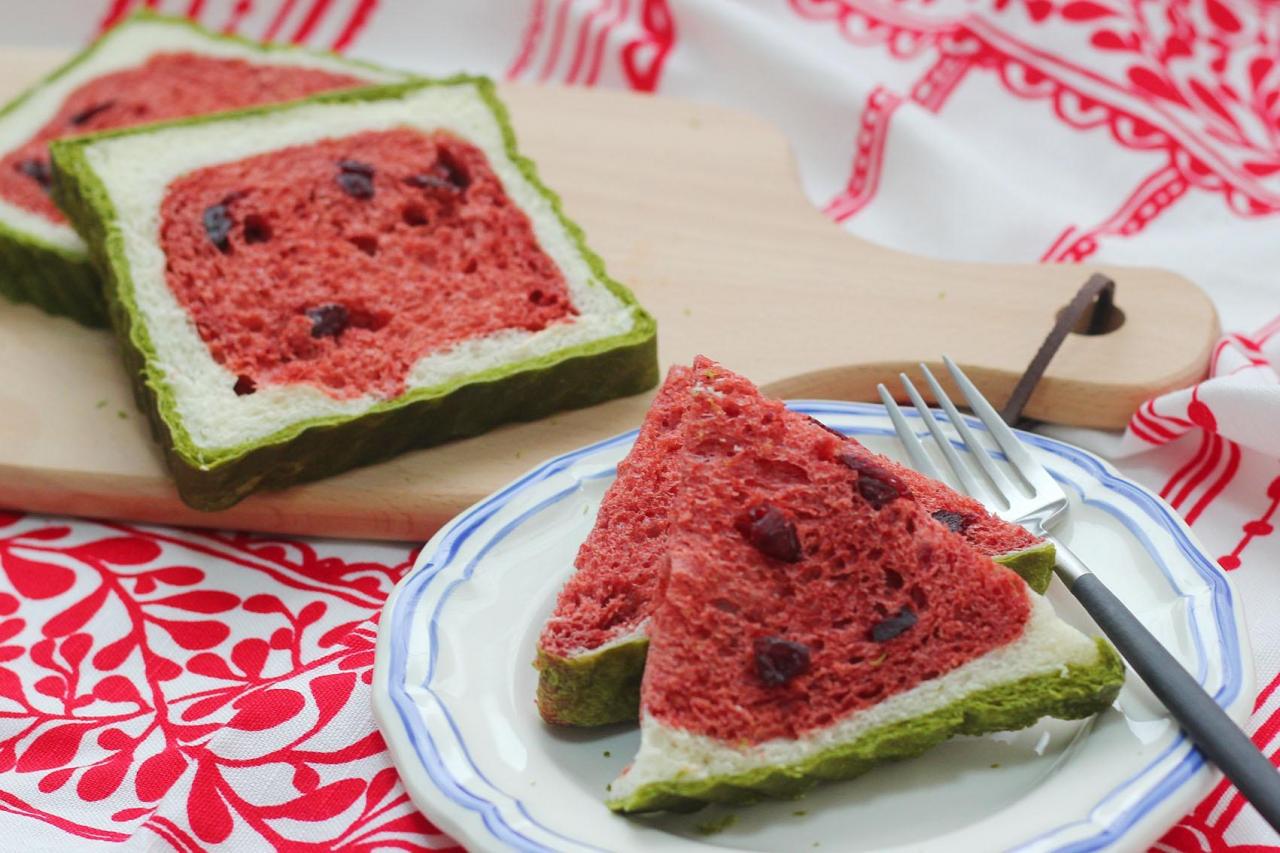 【手揉西瓜吐司的做法步骤图，怎么做好吃】叫兔子的熊猫-制作