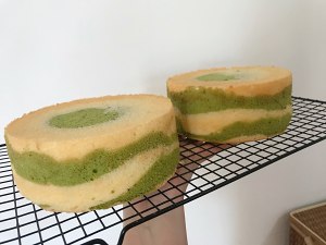 六寸抹茶戚风蛋糕胚，不回缩不塌陷  制作方法