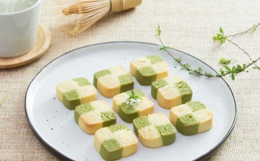 曲奇烘焙食谱：抹茶格子曲奇制作方法